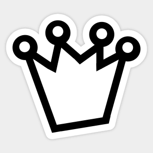 Bold Crown Black Sticker